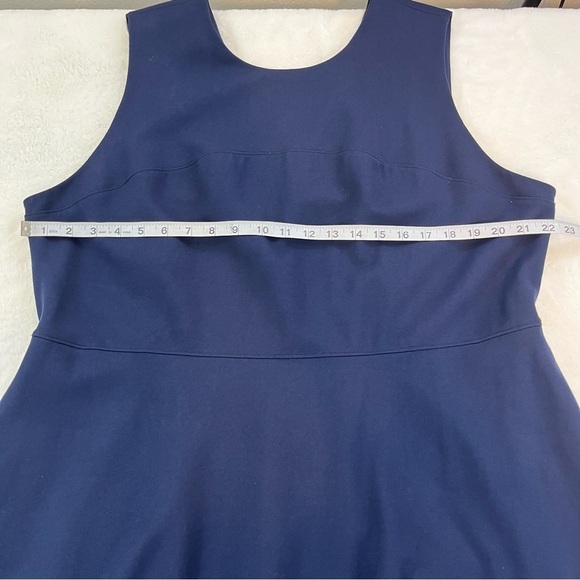 Lands End Ponte Knit Midi Dress Plus Size 22W Stretch Women’s Sleeveless Navy - Picture 14 of 14